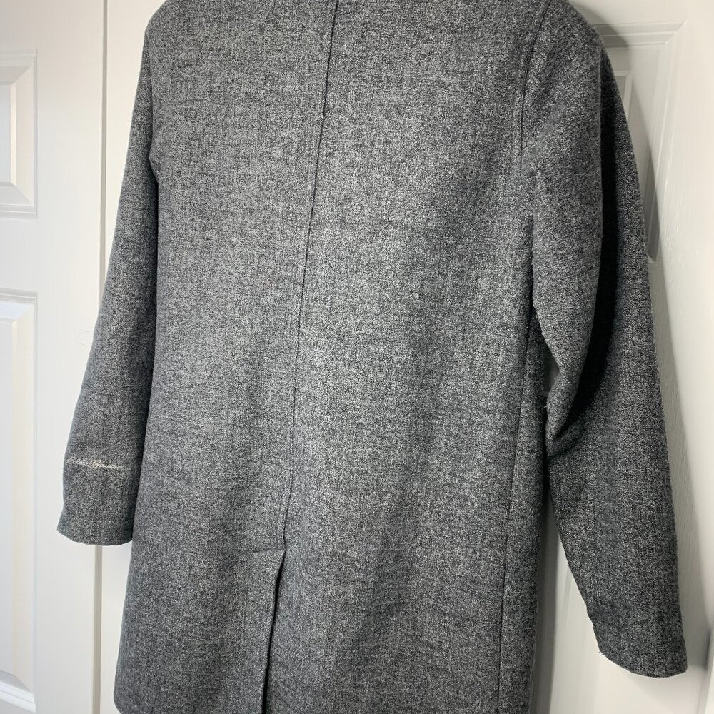 Eddie Bauer Womens Grey Wool-Blend Long Winter Coat – Zip & Button Front - Picture 7 of 16